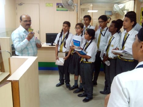 Bank visiting students The information gathered