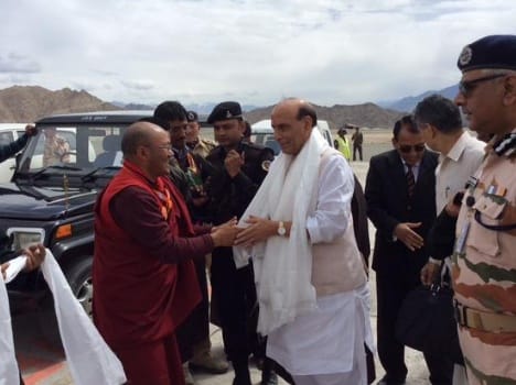 hm rajnath singh stay on ducati border in ladakh