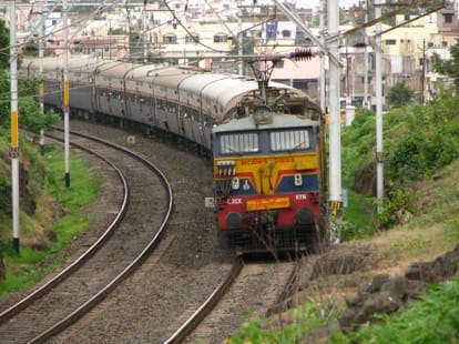Running train catches fire in Lucknow.