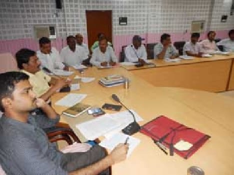 Election preparations are present at the meeting, several officials