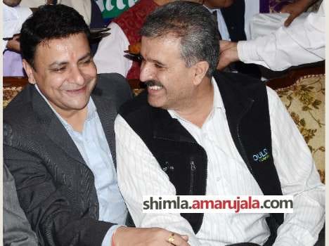 discussion between mayor sanjay chauhan and minister sudhir sharma.