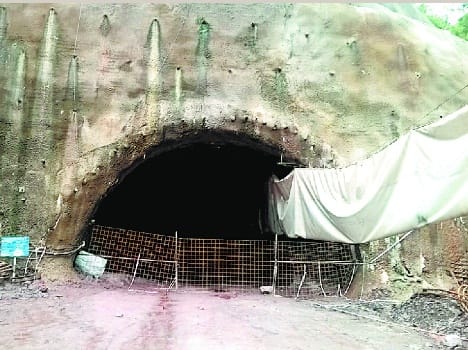 Under construction tunnel collapses in Mandi Himachal Pradesh.