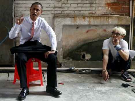 chinese obama and his fake english, 