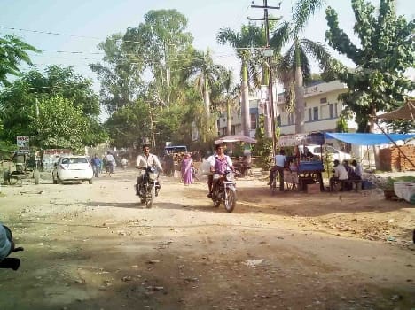 the work of road construction started  