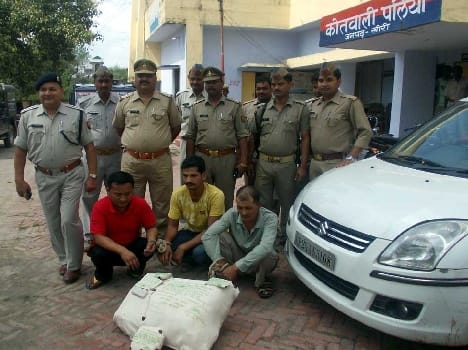 40 kg hashish seized car