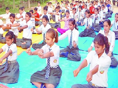 Yoga camp at school