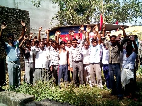 people protested for field of kali mandir 