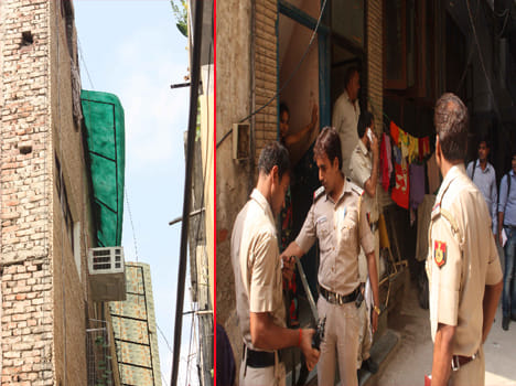 Men and women fell from the fourth floor in suspicious condition.