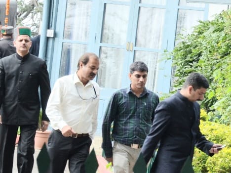 CBI raids CM Virbhadra Singh's home in shimla.