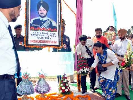 tribute to martyr bikramjeet singh, chowk name changed
