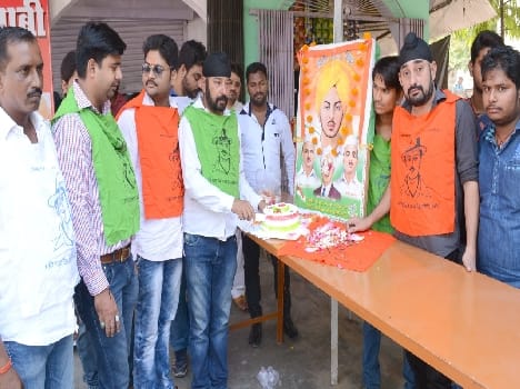 Birthday cake cutting celebrated