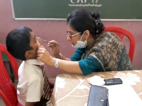 The 650 students tested in dental camp