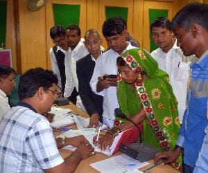 Nomination filed for Panchayat election.