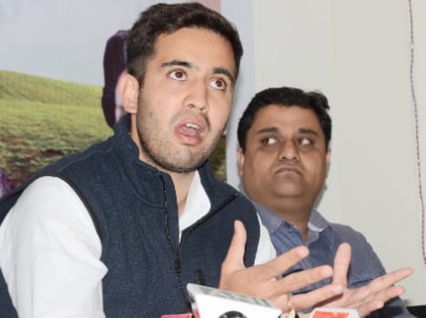 Youth congress president Vikramaditya Singh press conference in shimla.