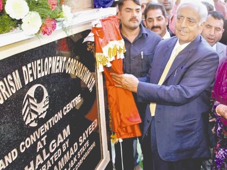 cm mufti  inaugurates Pahalgam Club cum Convention Centre