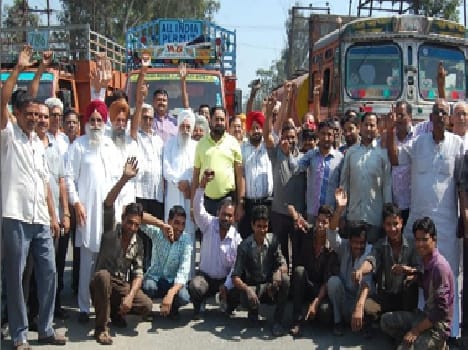 Transporters are on strike
