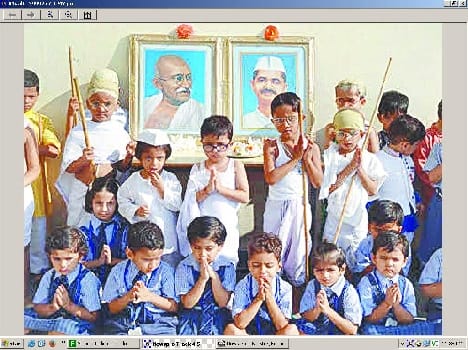 Gandhi Jayanti celebrated in schools, the scribe