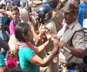 protest for justice of brutal double murder.