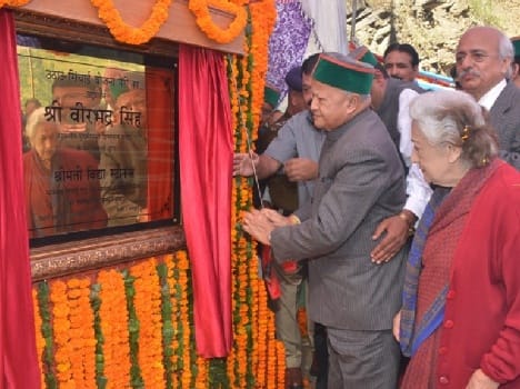 cm virbhadra singh on a visit to shimla rural.