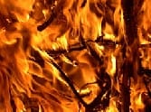 Fire scorched the woman's death