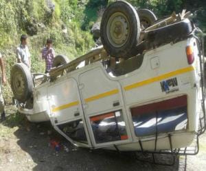 three people died in road accident, 20 injured.