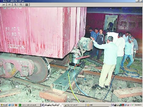 Train derails goods train was late