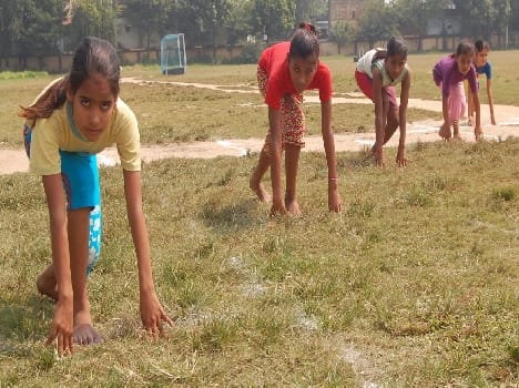 Marie won the relay race Bisalpur