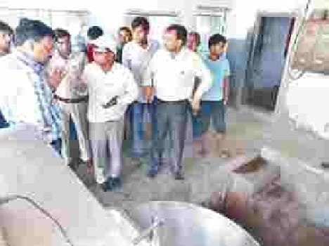 raid in chilling plant in kheragarh