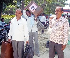 The first phase of elections today