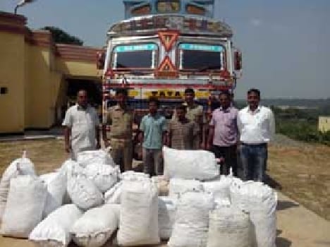 Three and a half quintal ganja seized , two arrested