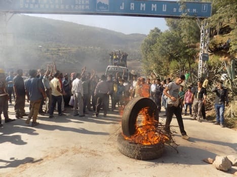 udhampur gets offensive second day after Cow slaughter