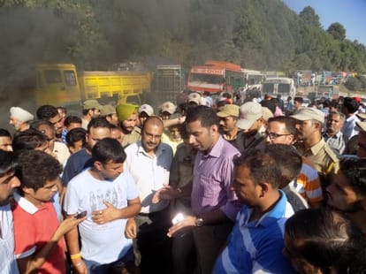 tension in udhampur district after carcasses of three cows found.
