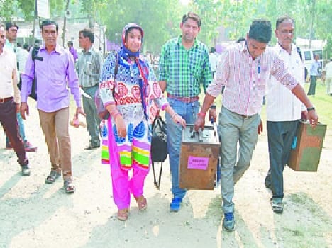 The first phase of polling today