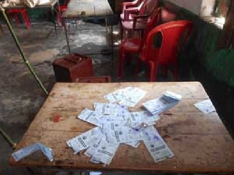 Mtpetika water poured in , the election canceled