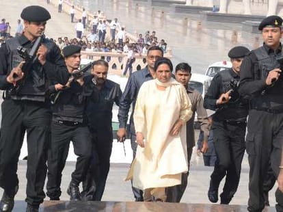 pil file against mayawati