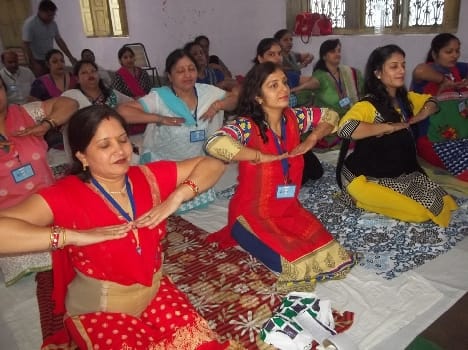 Happiness was in the yoga program