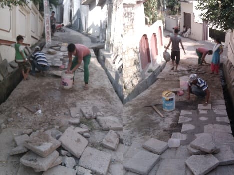 angry people made road own money in jammu
