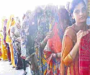 Voting for second phase for Panchayat election.