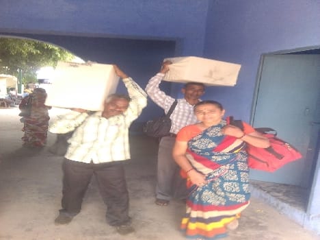 voting for panchayat poll in mathura