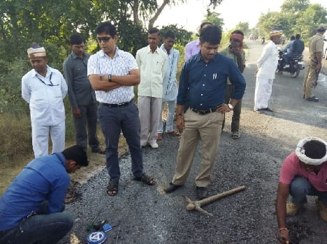 inspection of road in mathura
