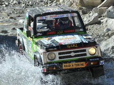 accident in raid the himalaya car rally two injured