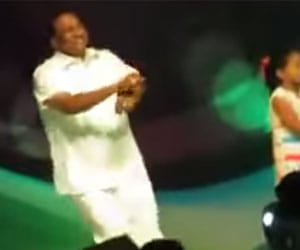 MP dance on stage in hyderabad