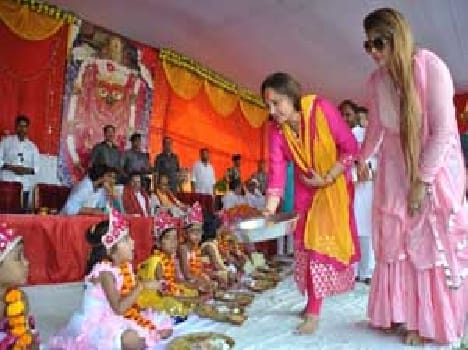 Liturgy of girls start Bhandara