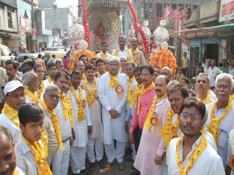 Rathore Durga procession with floats out