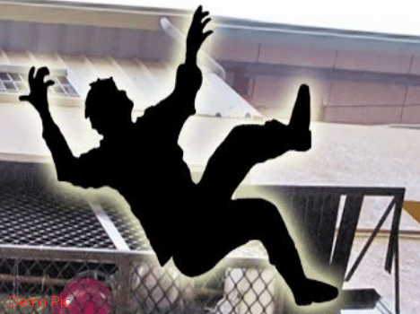 Man slept on the roof, fell down drunk and died.