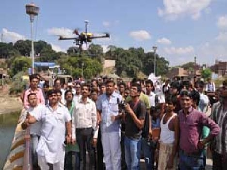 The survey was falling in Gomti rivers