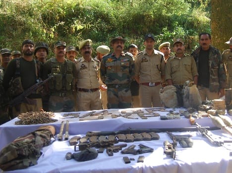 guerrilla hideout was busted on friday in J & K's poonch district 