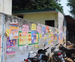 Violation of election code of conduct in Luvknow.