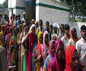 Voting for last phase Panchayat election in UP.