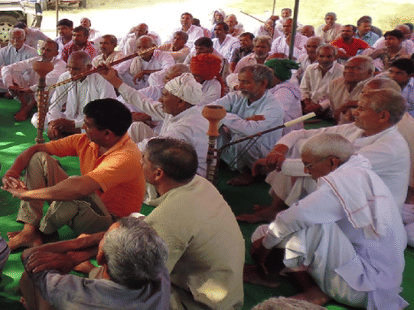 Farmers received compensation panchayat.